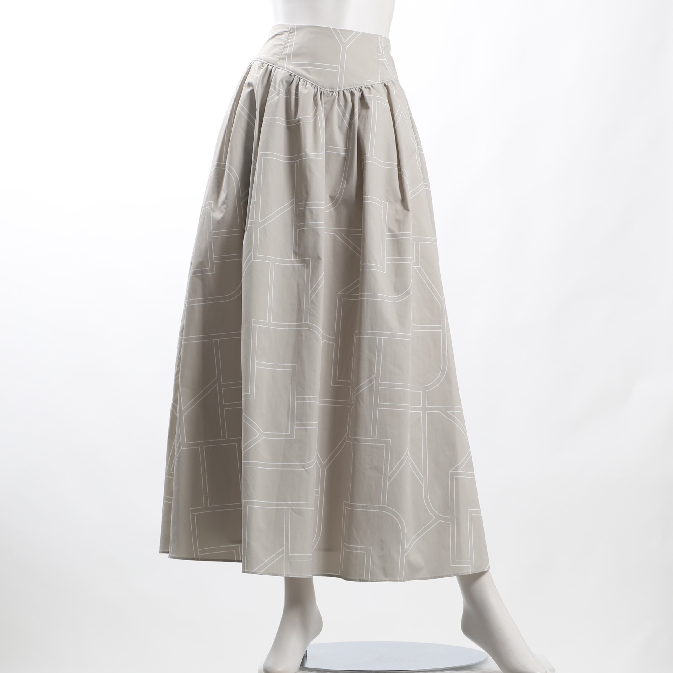 LILY BROWN変形格子柄ロングスカート1（メーカーサイズ）ホワイト