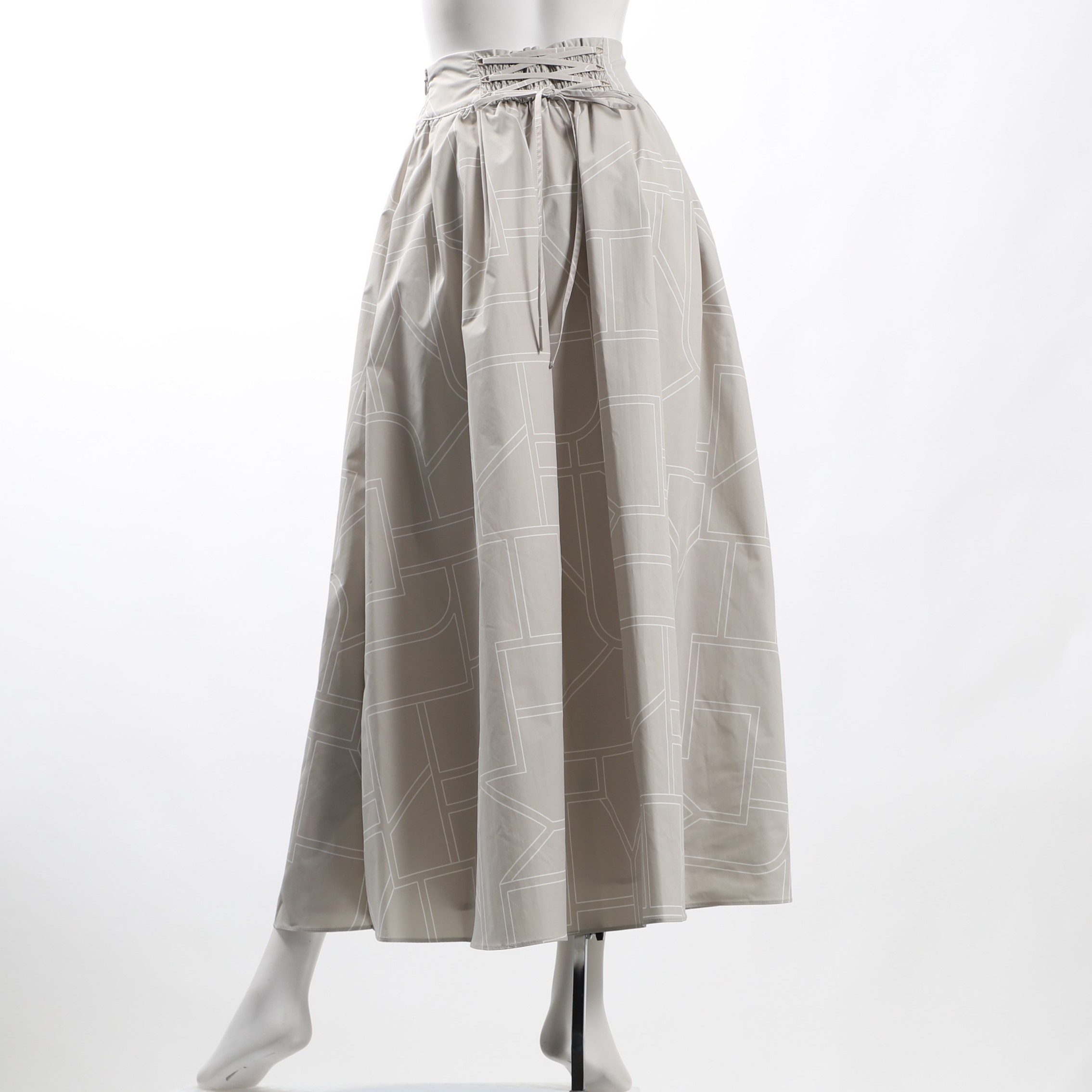 LILY BROWN変形格子柄ロングスカート1（メーカーサイズ）ホワイト ...