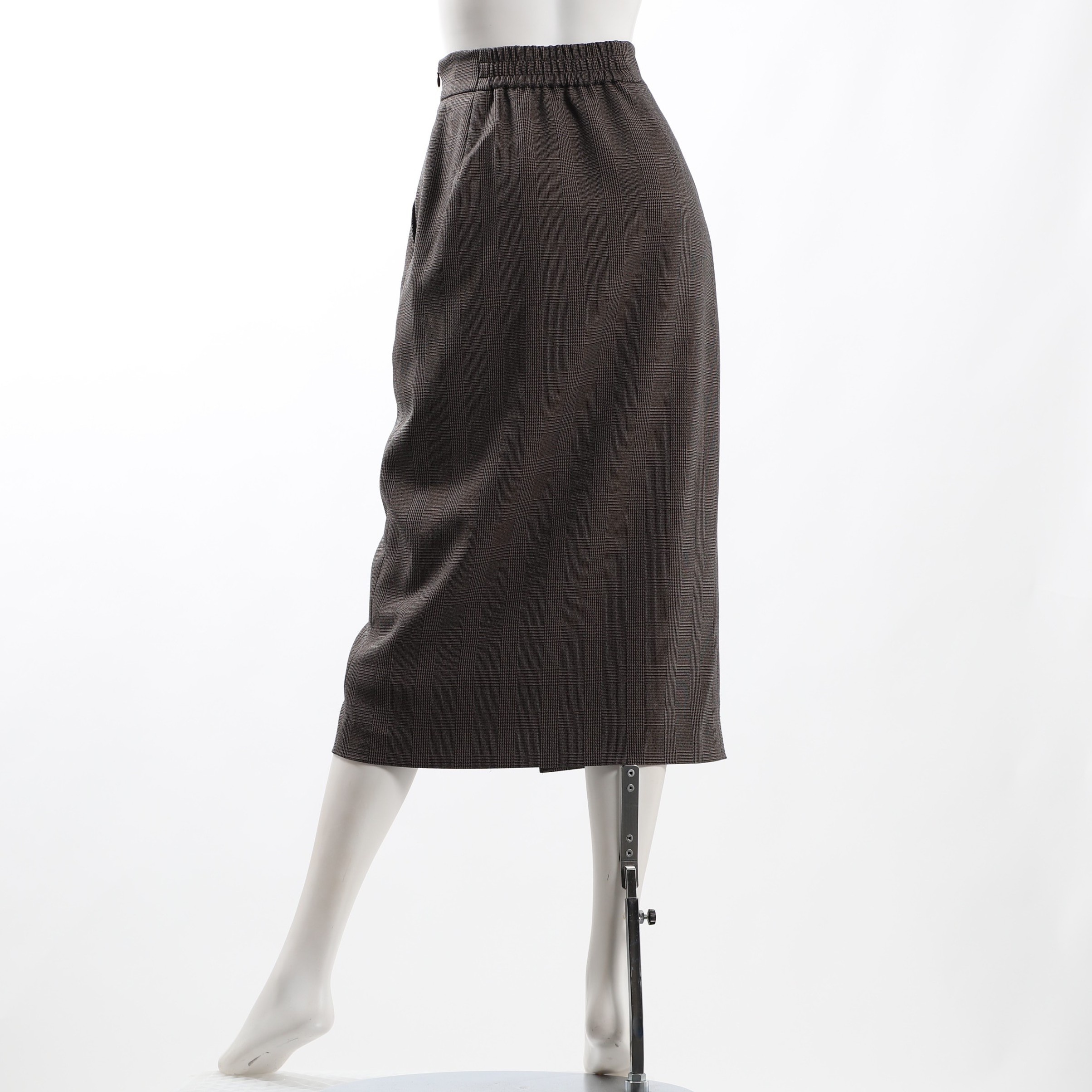 NOLLEY'Sボタン付きタイトスカート36(メーカーサイズ)ブラウン